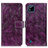 Leather Case Stands Flip Cover Holder K04Z for Realme C11 (2021) Purple