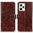 Leather Case Stands Flip Cover Holder K04Z for Realme C35 Brown