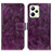 Leather Case Stands Flip Cover Holder K04Z for Realme Narzo 50A Prime Purple