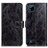 Leather Case Stands Flip Cover Holder K04Z for Realme Narzo 50i Black