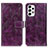 Leather Case Stands Flip Cover Holder K04Z for Samsung Galaxy A23 4G Purple