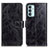 Leather Case Stands Flip Cover Holder K04Z for Samsung Galaxy F13 4G Black