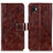 Leather Case Stands Flip Cover Holder K04Z for Samsung Galaxy XCover 6 Pro 5G Brown