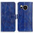 Leather Case Stands Flip Cover Holder K04Z for Sharp Aquos Sense7 Plus Blue