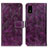 Leather Case Stands Flip Cover Holder K04Z for Sharp Aquos wish Purple