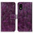 Leather Case Stands Flip Cover Holder K04Z for Sharp Aquos wish3 Purple