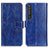 Leather Case Stands Flip Cover Holder K04Z for Sony Xperia 1 III Blue