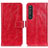 Leather Case Stands Flip Cover Holder K04Z for Sony Xperia 1 III Red