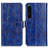 Leather Case Stands Flip Cover Holder K04Z for Sony Xperia 1 IV Blue