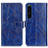 Leather Case Stands Flip Cover Holder K04Z for Sony Xperia 1 IV SO-51C Blue