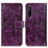 Leather Case Stands Flip Cover Holder K04Z for Sony Xperia 1 V Purple