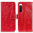 Leather Case Stands Flip Cover Holder K04Z for Sony Xperia 10 IV Red