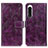 Leather Case Stands Flip Cover Holder K04Z for Sony Xperia 5 IV Purple