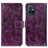 Leather Case Stands Flip Cover Holder K04Z for Vivo iQOO Z6 5G Purple