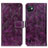 Leather Case Stands Flip Cover Holder K04Z for Wiko Y82 Purple