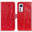 Leather Case Stands Flip Cover Holder K04Z for Xiaomi Mi 12 Lite 5G Red