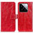 Leather Case Stands Flip Cover Holder K04Z for Xiaomi Mi 14 5G Red