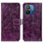 Leather Case Stands Flip Cover Holder K04Z for Xiaomi Poco C55 Purple