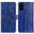 Leather Case Stands Flip Cover Holder K04Z for Xiaomi Poco C65 Blue