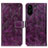 Leather Case Stands Flip Cover Holder K04Z for Xiaomi Poco C65 Purple