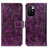 Leather Case Stands Flip Cover Holder K04Z for Xiaomi Redmi 10 4G Purple