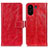 Leather Case Stands Flip Cover Holder K04Z for Xiaomi Redmi 13C Red