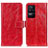 Leather Case Stands Flip Cover Holder K04Z for Xiaomi Redmi K40S 5G Red