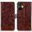 Leather Case Stands Flip Cover Holder K04Z for Xiaomi Redmi K50 Gaming 5G Brown