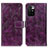 Leather Case Stands Flip Cover Holder K04Z for Xiaomi Redmi Note 11 4G (2021) Purple