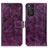 Leather Case Stands Flip Cover Holder K04Z for Xiaomi Redmi Note 11 4G (2022) Purple