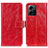 Leather Case Stands Flip Cover Holder K04Z for Xiaomi Redmi Note 12 4G Red