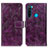 Leather Case Stands Flip Cover Holder K04Z for Xiaomi Redmi Note 8 (2021) Purple