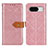 Leather Case Stands Flip Cover Holder K05Z for Google Pixel 8a 5G Pink