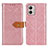 Leather Case Stands Flip Cover Holder K05Z for Motorola Moto G53j 5G Pink