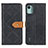 Leather Case Stands Flip Cover Holder K05Z for Nokia C12 Plus Black