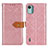 Leather Case Stands Flip Cover Holder K05Z for Nokia C12 Pro Pink