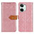 Leather Case Stands Flip Cover Holder K05Z for OnePlus Ace 2V 5G Pink