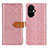 Leather Case Stands Flip Cover Holder K05Z for OnePlus Nord CE 3 5G Pink