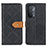 Leather Case Stands Flip Cover Holder K05Z for Oppo A54 5G Black
