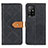 Leather Case Stands Flip Cover Holder K05Z for Oppo Reno5 Z 5G Black