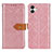 Leather Case Stands Flip Cover Holder K05Z for Samsung Galaxy M04 Pink