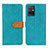 Leather Case Stands Flip Cover Holder K05Z for Vivo iQOO Z6 5G Green
