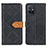 Leather Case Stands Flip Cover Holder K05Z for Vivo Y55s 5G Black