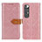 Leather Case Stands Flip Cover Holder K05Z for Xiaomi Mi 10S 5G Pink