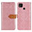 Leather Case Stands Flip Cover Holder K05Z for Xiaomi POCO C3 Pink