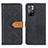 Leather Case Stands Flip Cover Holder K05Z for Xiaomi Poco M4 Pro 5G Black