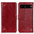 Leather Case Stands Flip Cover Holder K06Z for Google Pixel 7 Pro 5G Red