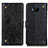 Leather Case Stands Flip Cover Holder K06Z for Nokia C20 Plus Black