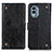 Leather Case Stands Flip Cover Holder K06Z for Nokia X30 5G Black