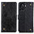 Leather Case Stands Flip Cover Holder K06Z for OnePlus 10R 5G Black